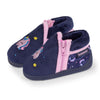 Zapatillas de casa botines cremallera Bebe Pie Gris marine - Isotoner