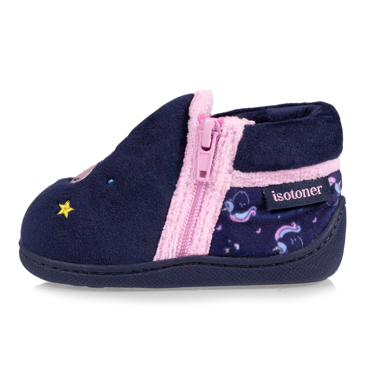 Zapatillas de casa botines cremallera Bebe Unicornio