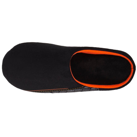 Zapatillas de casa chinelas Hombre Negro Naranja - Isotoner