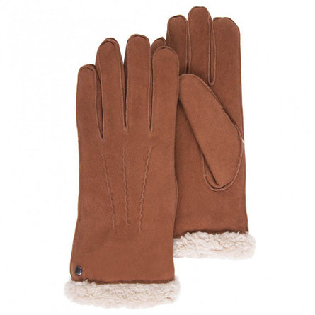 Guantes Mujer cuero terciopelo forrados Coñac - Isotoner