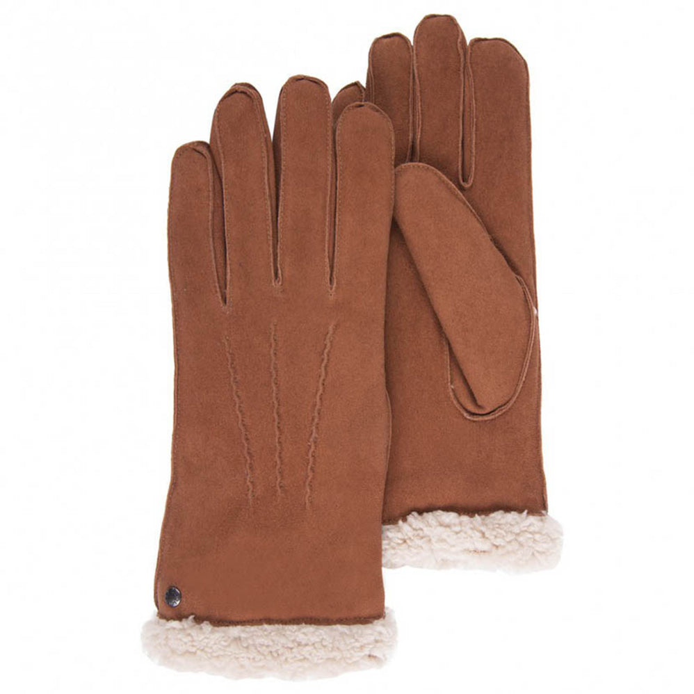 Guantes Mujer cuero terciopelo forrados Coñac - Isotoner