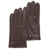 Guantes Hombre cuero de cordero y seda Negro marron - Isotoner