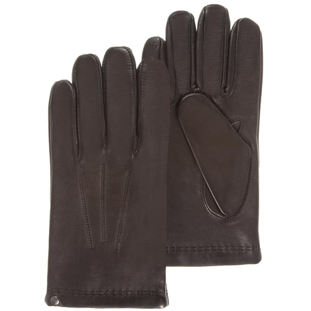 Guantes Hombre cuero/cashmere y seda Marrón - Isotoner
