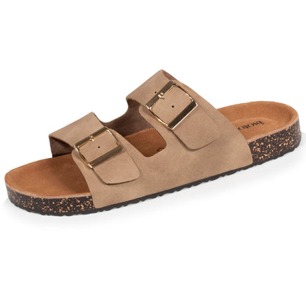 Mules sandalias Mujer Doble Correa Topo - Isotoner