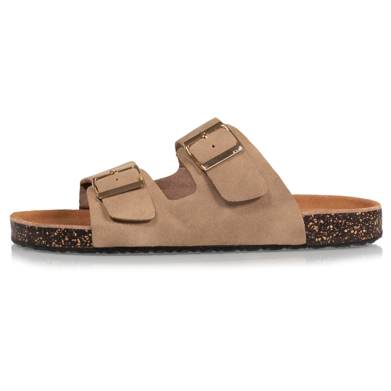Mules sandalias Mujer Doble Correa Topo