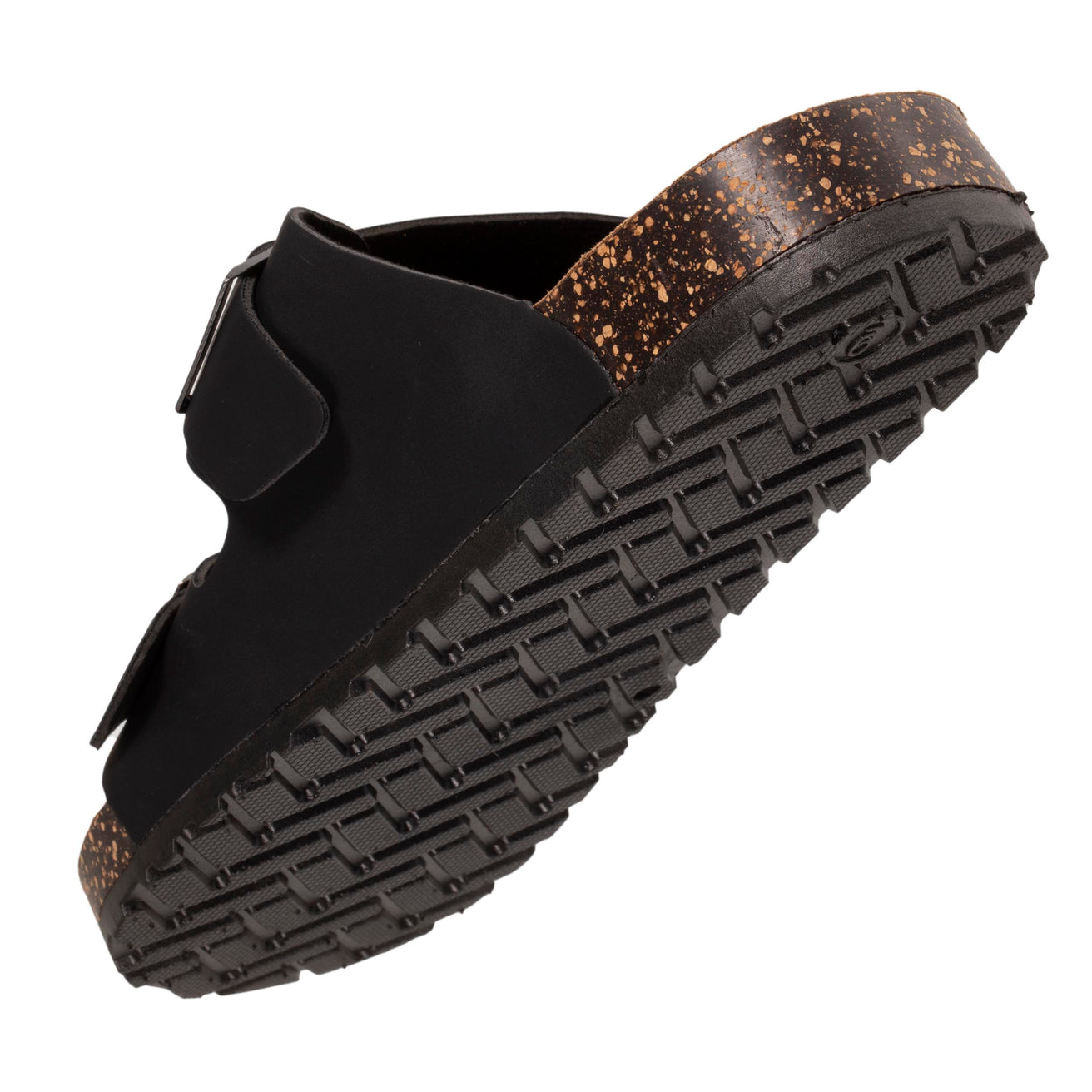 Mules sandalias Hombre Doble Correa Negro