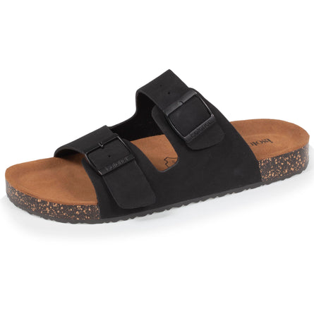 Mules sandalias Hombre Doble Correa Negro - Isotoner