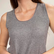 Camiseta sin mangas Mujer Gris jaspeado