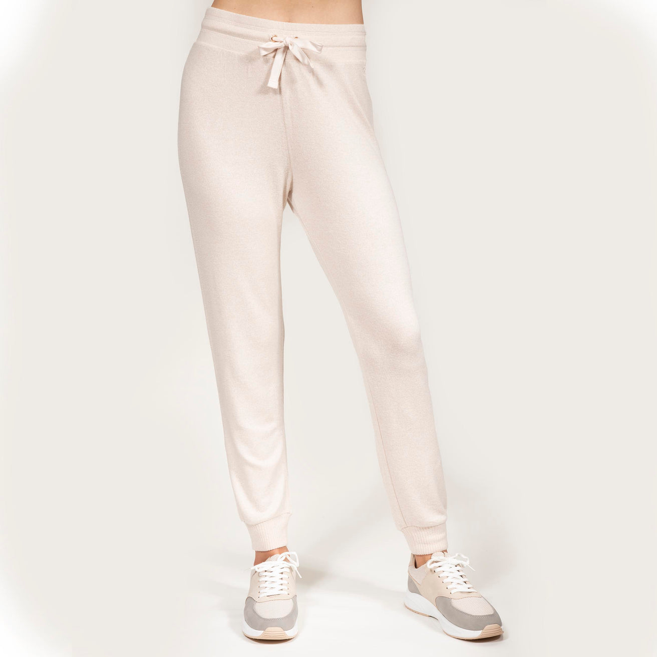 Pantalón jogger Mujer Beige
