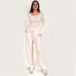 Pantalón largo Mujer Beige