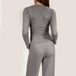 Pantalón largo Mujer pata Gris jaspeado