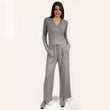 Pantalón largo Mujer pata Gris jaspeado