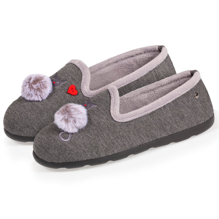 Zapatillas de casa cerradas Mujer Gato Fantasía - Isotoner