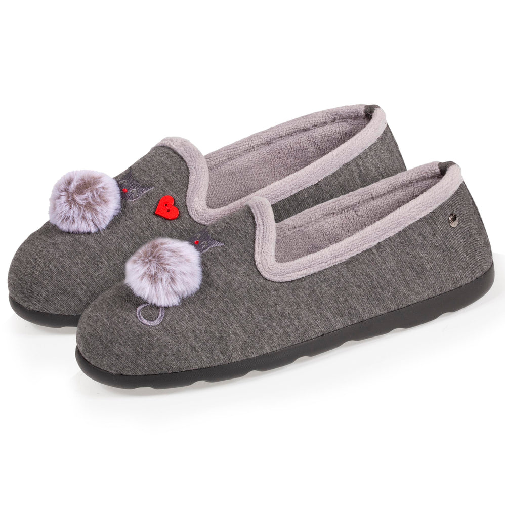 Zapatillas de casa cerradas Mujer Gato Fantasía - Isotoner